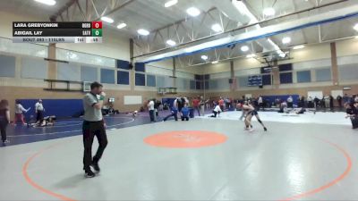 115lbs Cons. Round 2 - Abigail Lay, Eatonville (Girls) vs Lara Grebyonkin, Battle Ground (Girls)