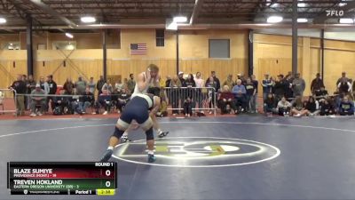 174 lbs Round 1 (6 Team) - Blaze Sumiye, Providence (Mont.) vs Treven Hokland, Eastern Oregon University (OR)