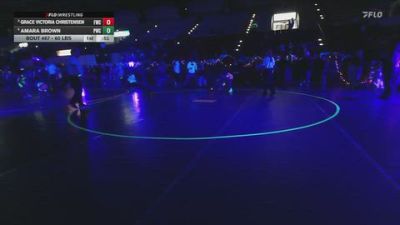 60 lbs Champ. Round 3 - Grace Victoria Christensen, Falcon Wrestling Club vs Amara Brown, Peak Wrestling Club