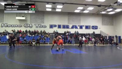 285 lbs Quarterfinal - Cesar Lopez, Lassen College vs Angel Blanco, Skyline College