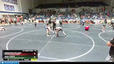 115 lbs Quarterfinal - Jonathan McLean, Stratford Knights Youth vs Jack Coats, Palmetto State Wrestling Acade