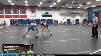 141 lbs Cons. Round 1 - Kyler Henderson, Cornell College vs Bryce Radeke, Dubuque