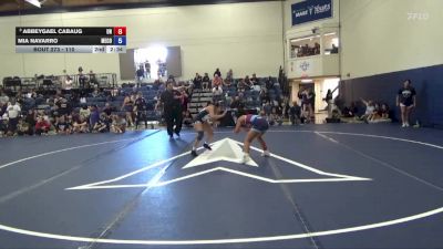 110 lbs Cons. Round 5 - Mia Navarro, Menlo College vs Abbeygael Cabaug, Unattached