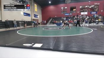 124 lbs Semifinal - Virginia Foard, King University vs Juliana Diaz, Delaware State