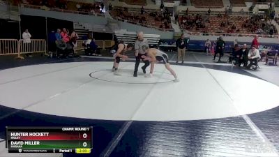 D1-157 lbs Champ. Round 1 - Hunter Hockett, Higley vs David Miller, Marana