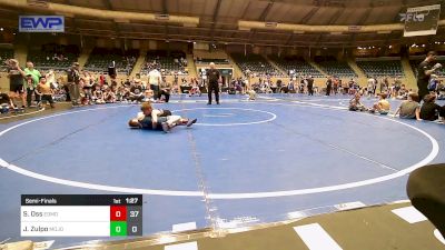 72 lbs Semifinal - Sutter Oss, Edmond North Huskies vs Joseph Zulpo, Mojo Mulisha 12U