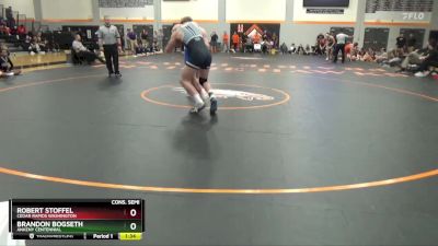 285 lbs Cons. Semi - Brandon Bogseth, Ankeny Centennial vs Robert Stoffel, Cedar Rapids Washington