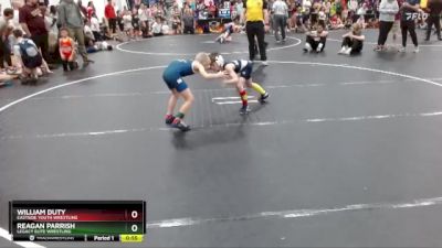 66 lbs Round 1 - William Duty, Eastside Youth Wrestling vs Reagan Parrish, Legacy Elite Wrestling