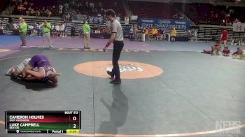 D 1 182 lbs Cons. Round 5 - Cameron Holmes, East Ascension vs Luke Campbell, Benton