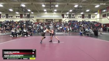 106 lbs Cons. Round 3 - Kosta Hatzigeorgiou, Christian Brothers College vs Mariyon Norton, Waterloo East