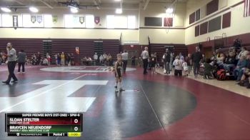 SPW-6 lbs Quarterfinal - Sloan Stelter, Indee Mat Club vs Braycen Neuendorf, Waverly Area Wrestling Club