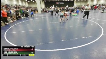 100 lbs Quarterfinal - Abe Heysinger, Mustang Wrestling Club vs Lincoln Valdez, Pomona Elite (PWCC)