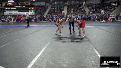 96 lbs Cons. Semi - Karson Beals, Clay County vs Ryne Haehn, Plainville Kids