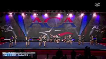 All 4 Cheer - Radiance [2026 L2.2 Junior - PREP - D2] 2026 ACA Grand Nationals