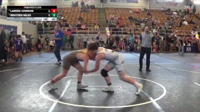 140 lbs 3rd Place Match - Brayden Miles, FAIRLAND vs Landen Johnson, West Jefferson Roughriders