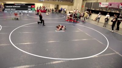 10U - 63 lbs Cons. Round 5 - Asher Wills, Zumbrota-Mazeppa vs Mason Konczak, Forest Lake Wrestling Club