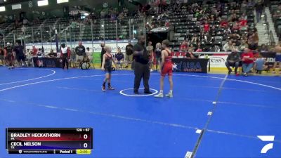 67 lbs Cons. Round 4 - Bradley Heckathorn, PA vs Cecil Nelson, TX