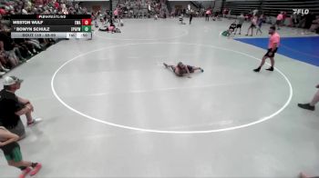 89-99 lbs Round 3 - Bowyn Schulz, El Paso Gridley Youth Wrestlng vs Weston Wulf, Empire Wrestling Academy