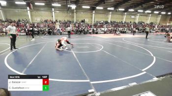 120 lbs Round Of 16 - Julain Salazar, Unattached vs Caleb Gustafson, New Mexico Outlaws