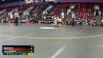 130 lbs Quarterfinals (8 Team) - Riley Buys, Whitehall HS vs Jack Sherman, St Joseph HS