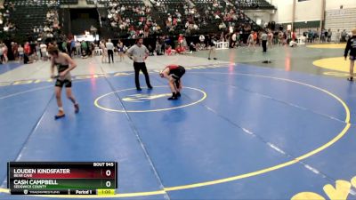 126 lbs Cons. Round 4 - Cash Campbell, Sedgwick County vs Louden Kindsfater, Bear Cave