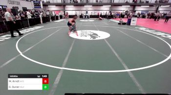 140A lbs 5th Place - Matthew Arndt, Integrity Wrestling/ Battlefield vs Gavin Duran, Yale St/ Ridge High School