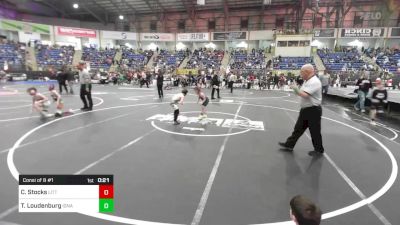 55 lbs Consi Of 8 #1 - Caiden Stocks, Little Warriors vs Tytan Loudenburg, Ignacio Elementary