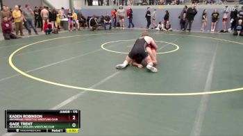 175 lbs Quarterfinal - Kaden Robinson, Anchorage Freestyle Wrestling Club vs Gage Trent, Soldotna Whalers Wrestling Club