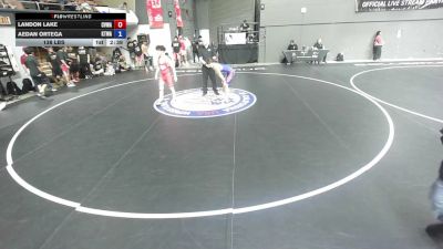 138 lbs Landon Lake, CVWA - Central Valley Wrestling Association vs Aedan Ortega, KTWA-Kings-Tulare Wrestling Association