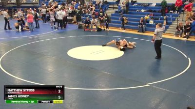 190 lbs Cons. Round 4 - James Howey, Tioga vs Matthew Syposs, Niagara Falls