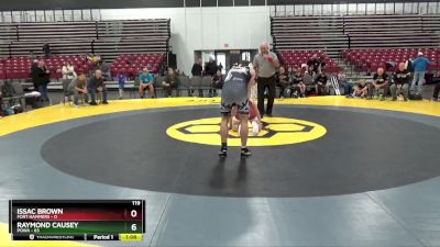 119 lbs Semis & 1st Wrestleback (8 Team) - Raymond Causey, POWA vs Issac Brown, Fort Hammers