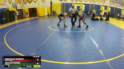 150 Blue 1st Place Match - Waylon Rozier, Camden vs Jonathan Moreno, South Dade