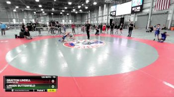 70 lbs Champ. Round 2 - Drayton Lindell, Lewiston WC vs Larsen Butterfield, INWTC