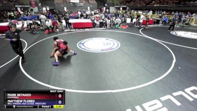 175 lbs Champ. Round 2 - Mark Betanzo, California vs Matthew Flores, Bell Gardens High School Wrestling