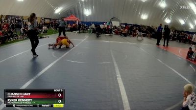 96 lbs Round 2 (6 Team) - Chansen Hart, Killer Elite vs Ryker Kennedy, Michigan Gold Pitbulls