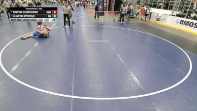 Junior Boys - 144 lbs 5th Place Match - Edwyn Schroeder, Oshkosh West High School Wrestling vs Hunter Stevens, Sarbacker Wrestling Academy