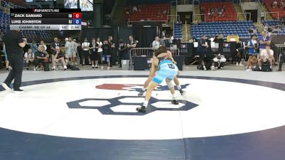 120 lbs Champ. Rd Of 64 - Zack Samano, California vs Luke Johnston, New Jersey