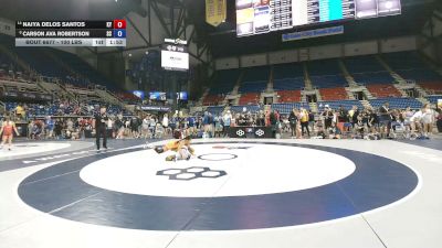 100 lbs Cons. Sub-quarters - Naiya Delos Santos, Kentucky vs Carson Ava Robertson, South Carolina