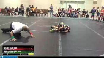 56 lbs Round 1 (4 Team) - Jaxon Burnett, Team Palmetto vs Beckham Bardinelli, East Coast Elite