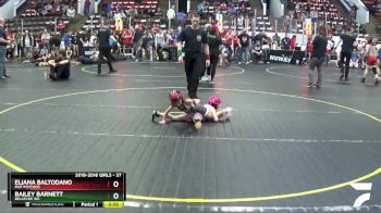 37 lbs 1st Place Match - Eliana Baltodano, Mat Psychos vs Bailey Barnett, Bellevue WC