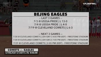 Full Replay - 2019 Beijing Eagles vs Cleveland Comets - Game 1 | NPF - Beijing Eagles vs Cleveland Comets - Gm1 - Jul 20, 2019 at 2:58 PM CDT