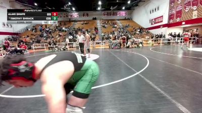 215 lbs Cons. Semi - Timothy Shrack, Kelly Walsh vs Alaki Shafe, Green River