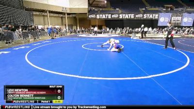 80 lbs Cons. Round 3 - Colton Bennett, Team Newport Tornadoes Wrestling Club vs Levi Newton, Liberty Warriors Wrestling Academy