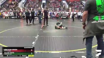 55 lbs Quarterfinal - Greyson Green, Mat Psychos vs Julian Mata, Lakewood WC