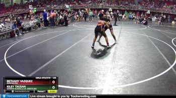 126 lbs Quarterfinal - Kiley Tausan, Gordon Rushville Jr. Wrestling vs Bethany Vazquez, Dorchester