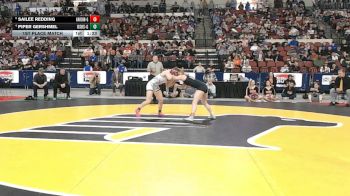 G - 115 lbs 1st Place Match - Piper Gershmel, Billings Senior High School (Girls) vs Sailee Redding, Hardin (Girls)