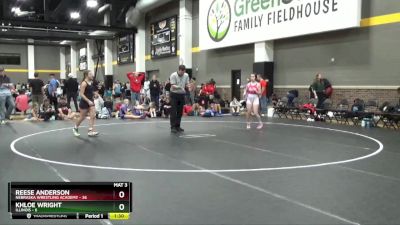 120 lbs Round 1 (4 Team) - Reese Anderson, Nebraska Wrestling Academy vs Khloe Wright, Illinois