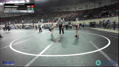 52 lbs Rr Rnd 1 - Porter Flanery, Cowboy Wrestling Club vs Hudson Waag, Keystone Kids Wrestling Club