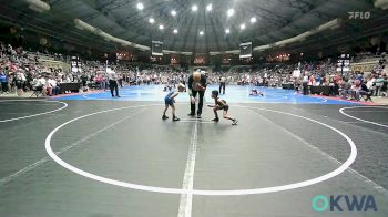 40 lbs 3rd Place - Easton Aguirre, Woodward Youth Wrestling vs Max Marsh, Noble Takedown Club