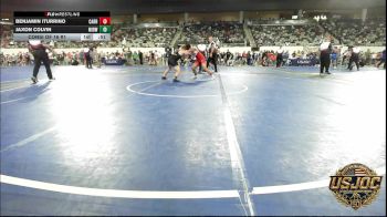 155 lbs Consi Of 16 #1 - Benjamin Iturrino, Carrollton Thunder Wrestling Club vs Jaxon Colvin, Midwest City Bombers Youth Wrestling Club